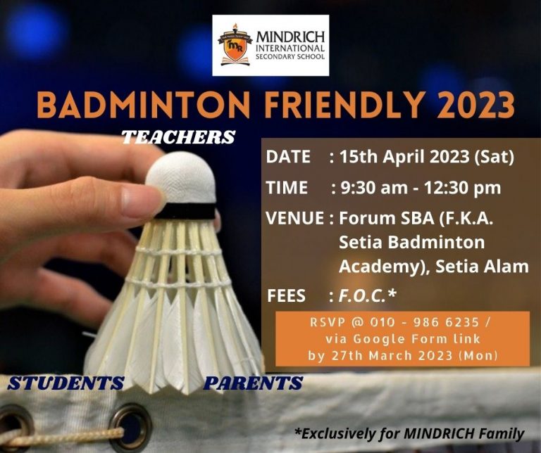 Badminton Friendly 2023 – MINDRICH